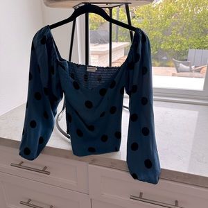 Reformation Blue Dot Top